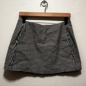 Urban Outfitters Black & White Gingham Mini Skirt with Pockets